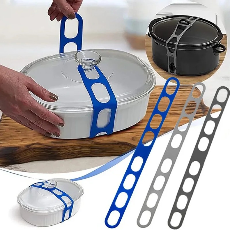 Camping Cooking Books - Silicone Lid Strap Reusable Universal Lid