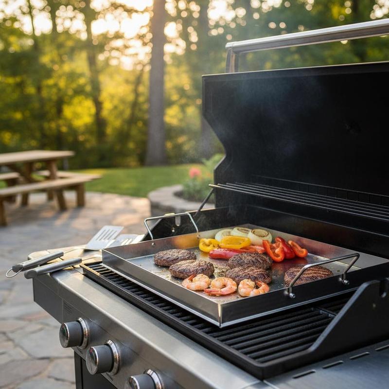 Camping Cooking Handle - Universal Flat Top Griddle 18x16 Inch