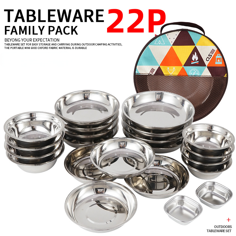 Camping Cooking Dining Set - New Camp Cooking Portable Dining Plate