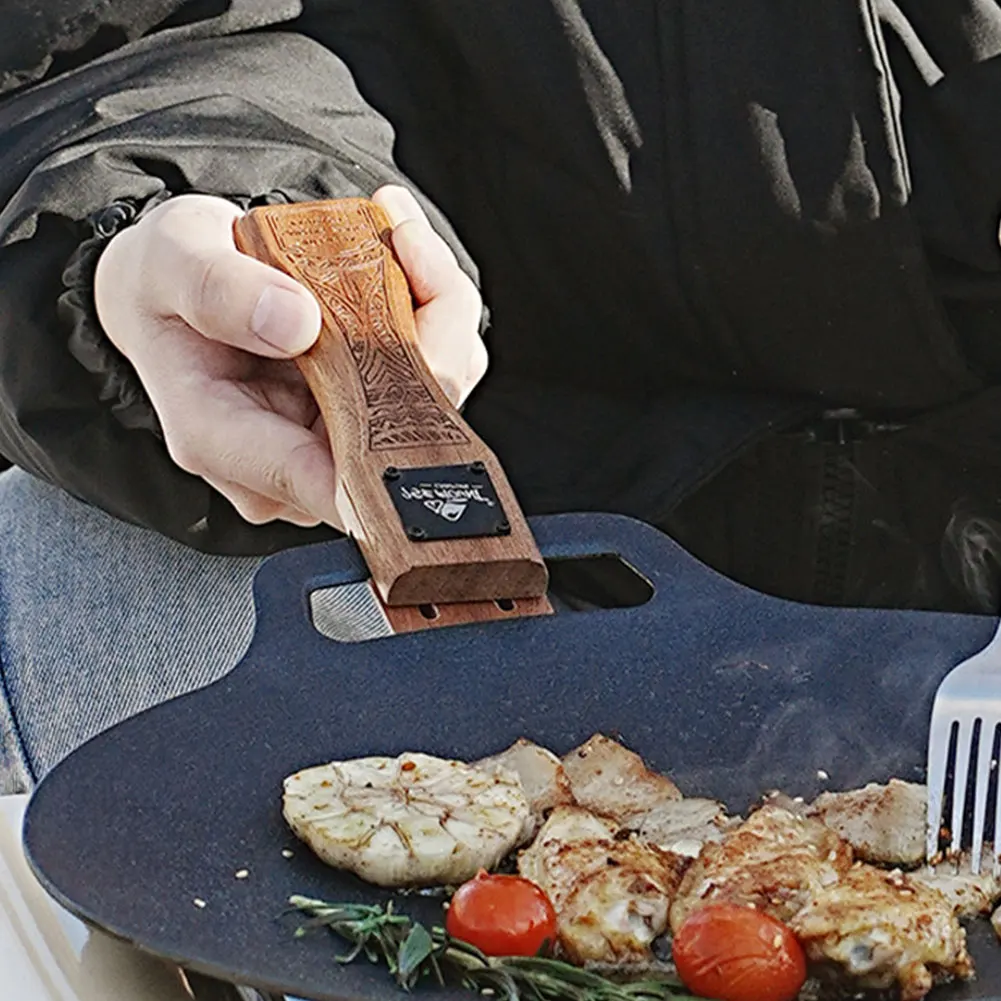 Campfire Cooking Anime - Outdoor Natural Wood Grill Pan Handle