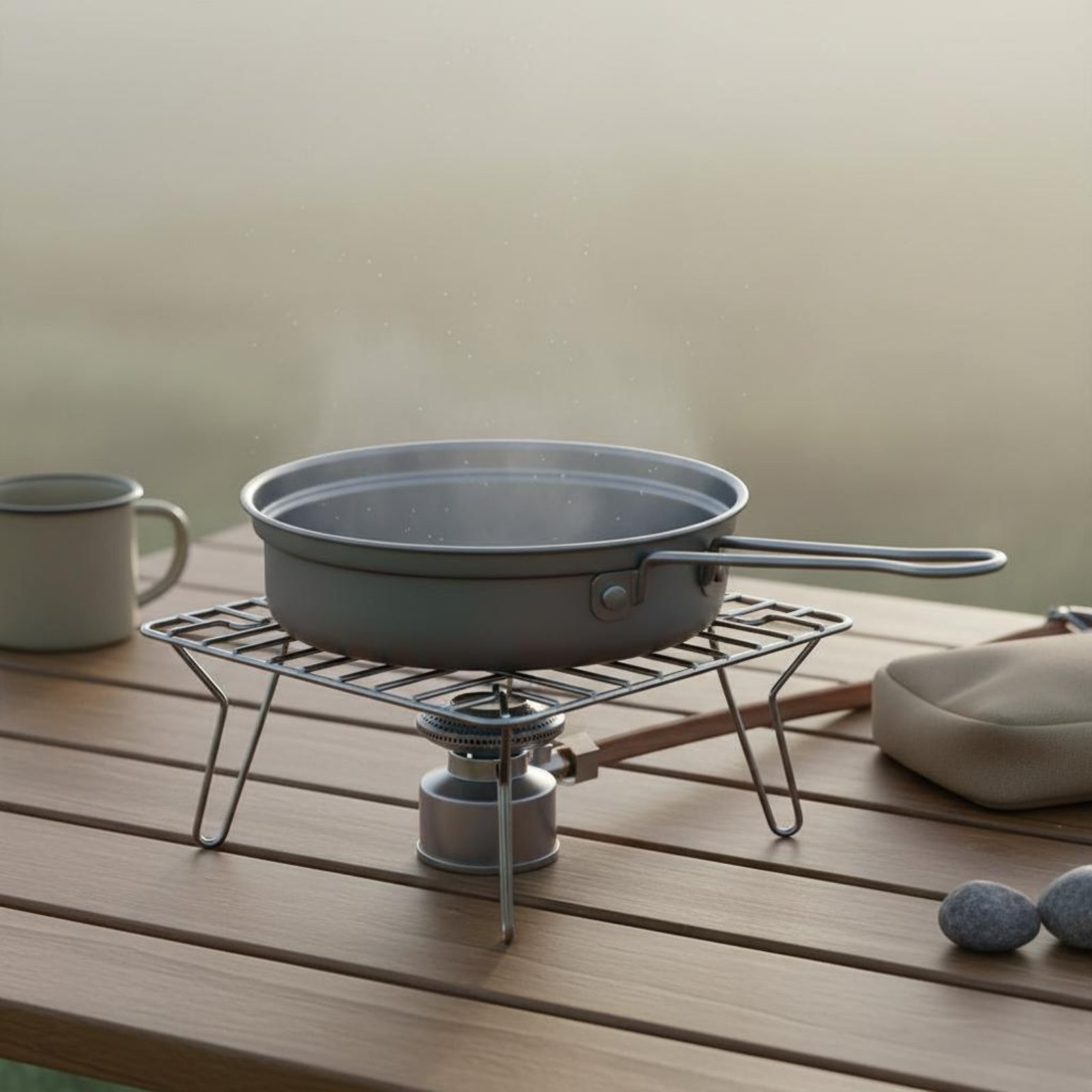 Camping Cooking Dining Set - 2 Pieces Metal Camping Cook Set