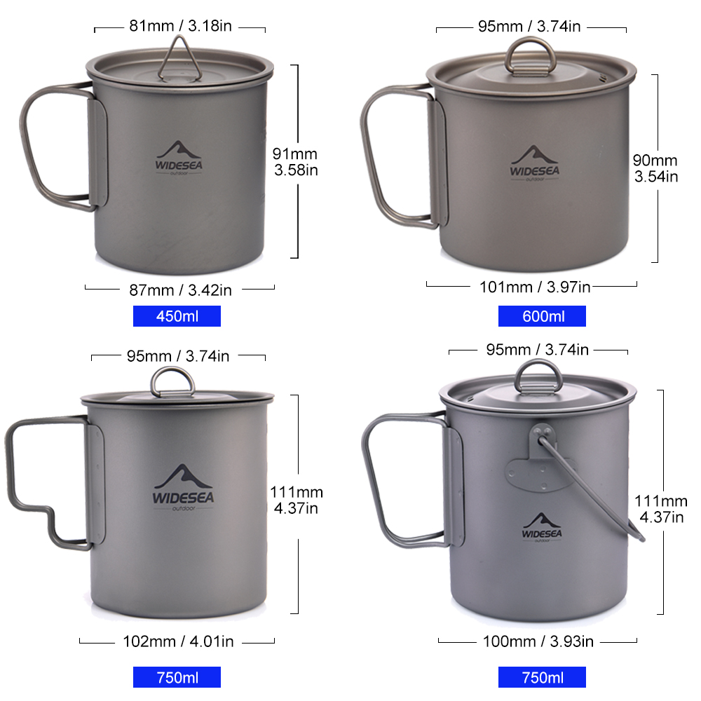 Widesea Cắm Trại, Titan Cốc Du - đánh giá và giá Camping Cooking And Dining Set