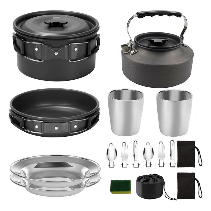 【BUYERS】Camping Cookware Porta - đánh giá và giá Camping Cooking Pots And Pans