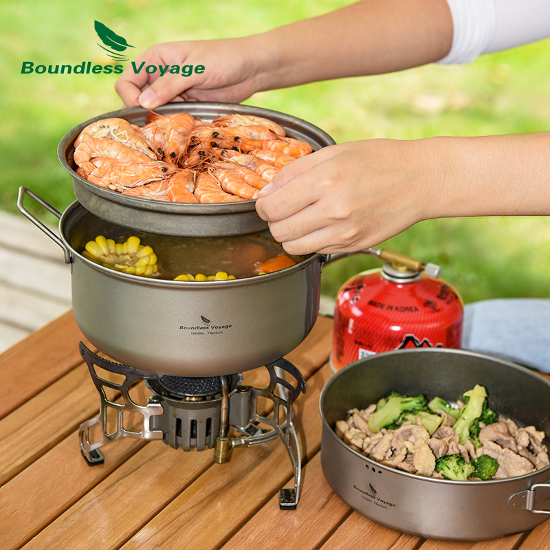 Boundless Voyage Titanium Stea - đánh giá và giá Camping Cooking Pots And Pans