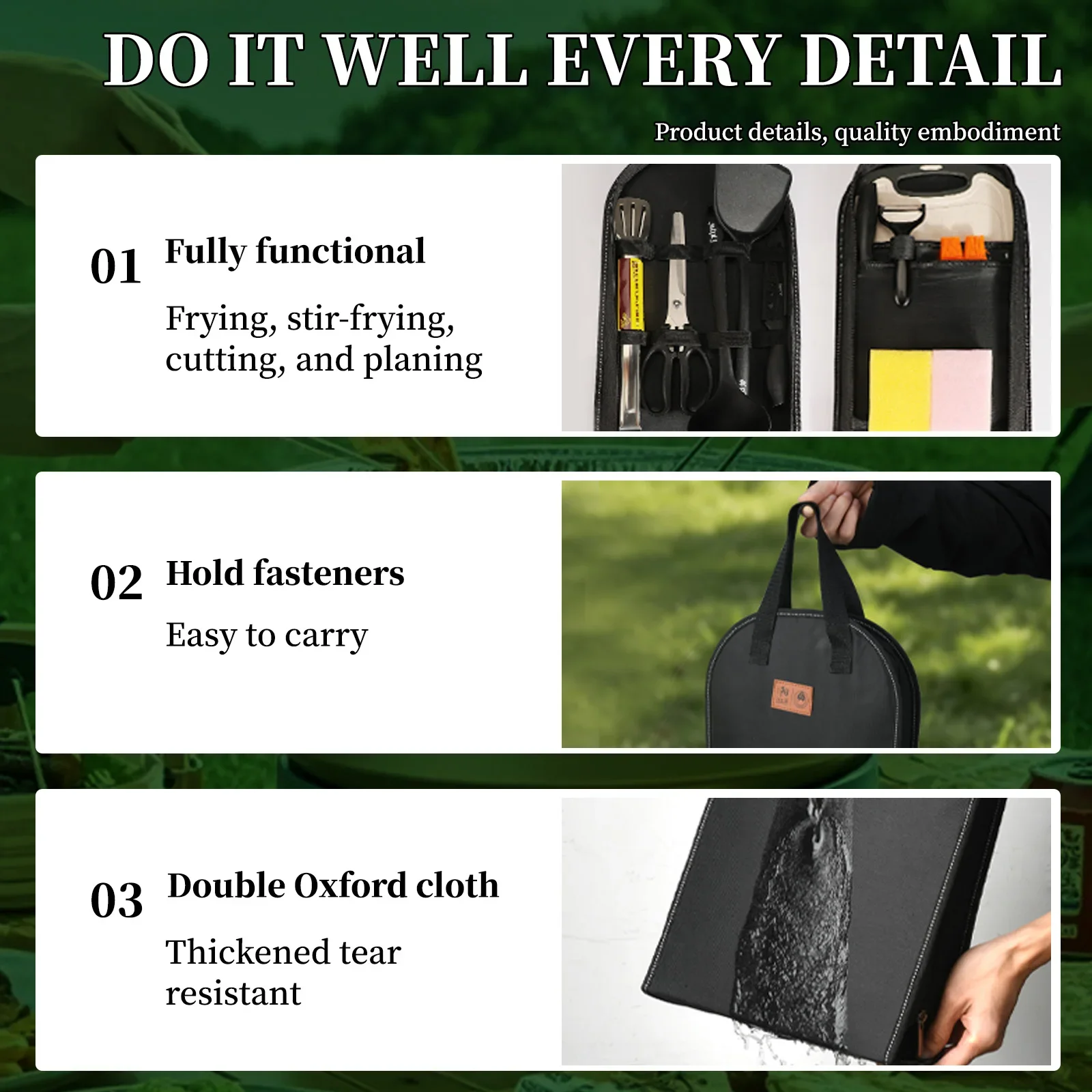 Portable outdoor utensils set  - đánh giá và giá Camping Cooking And Dining Set