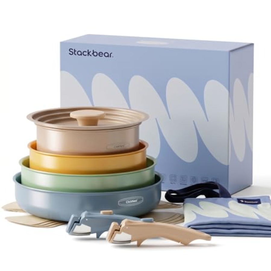 Ceramic Cookware Set, Detachab - đánh giá và giá Camping Cooking Set Detachable Handle