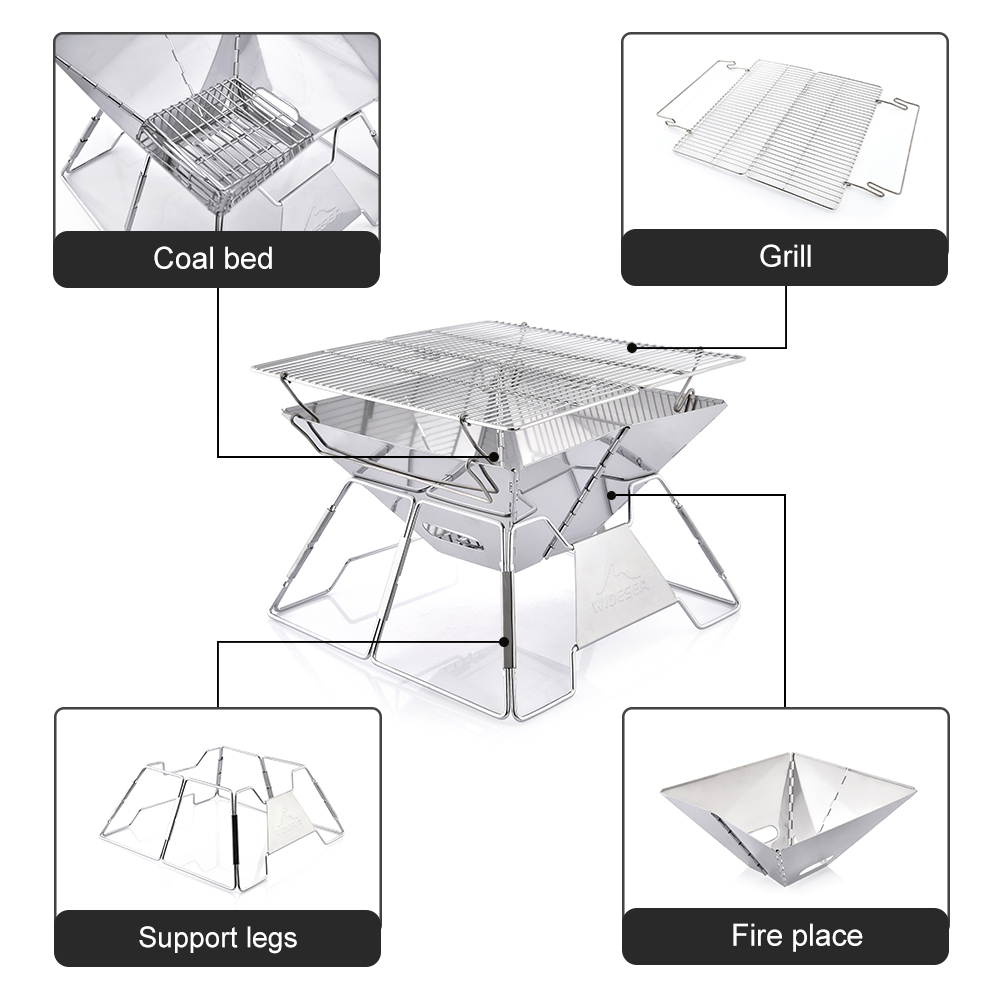 Gấp Nướng Lửa Hố Ngoài Trời Bả - đánh giá và giá Camping Cooking Fire