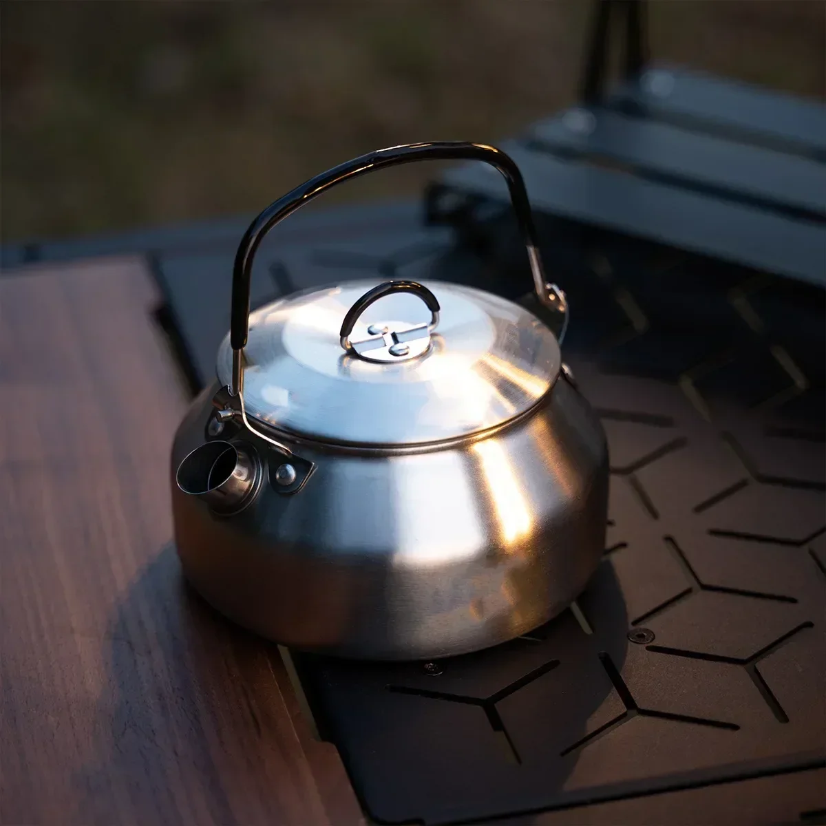 Stainless Steel Kettle 0.8L Po - đánh giá và giá Camping Cooking Books