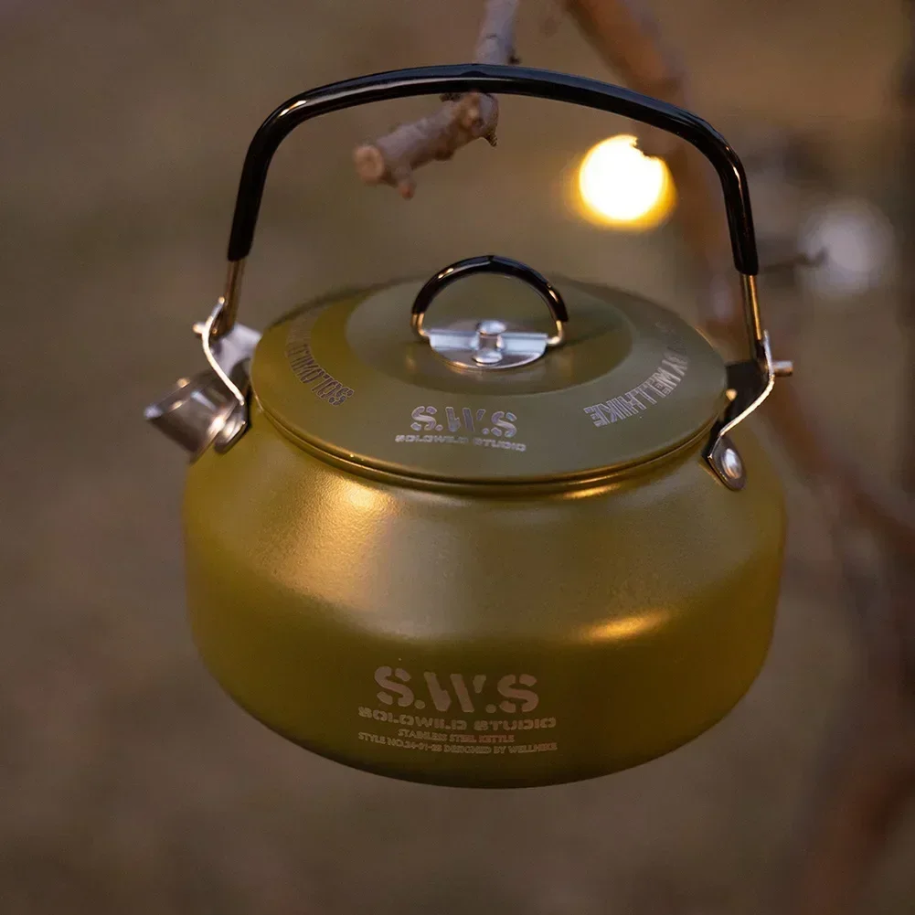 Stainless Steel Kettle 0.8L Po - đánh giá và giá Camping Cooking Books