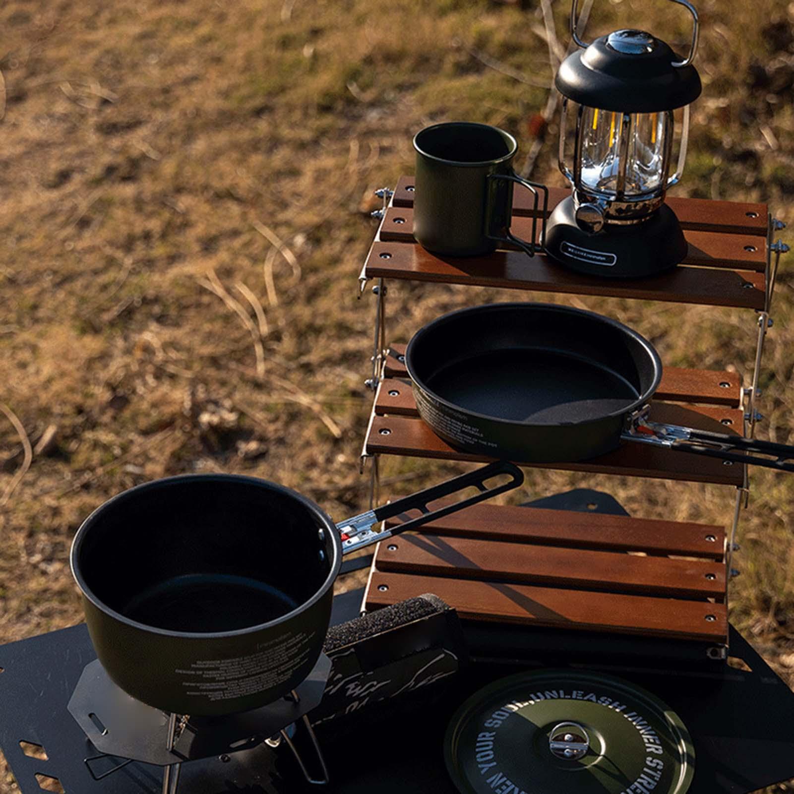 Camping Cookware Set Camping F - đánh giá và giá Camping Cooking Set Detachable Handle