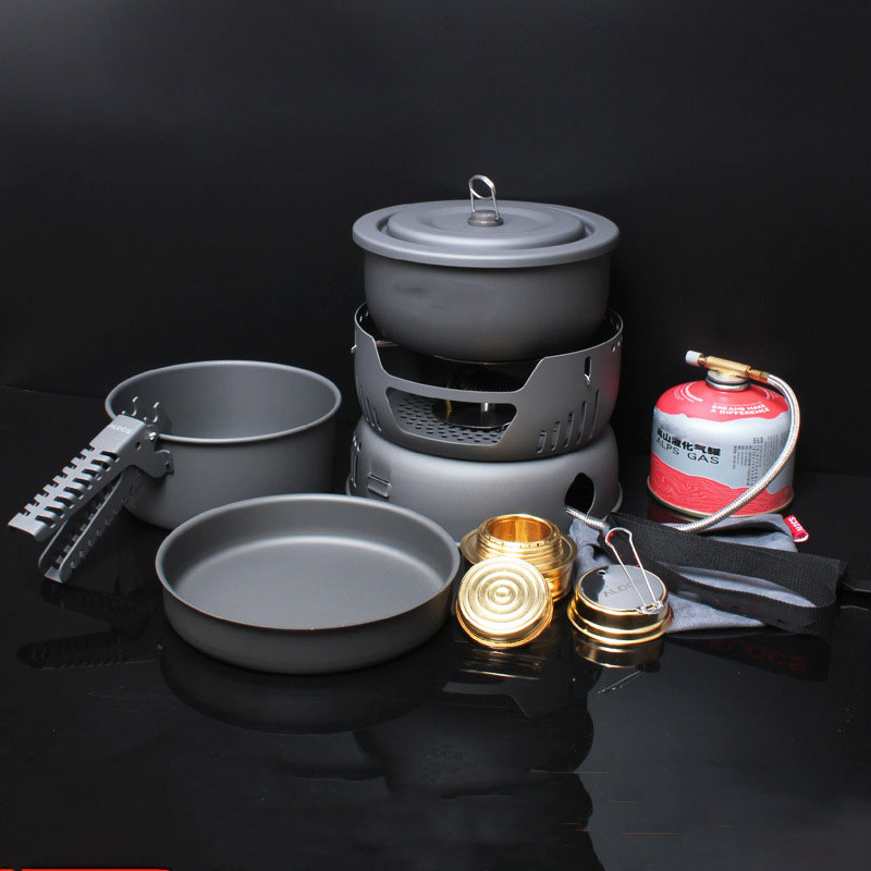 2-4 People Cooking Set 10-Piec - đánh giá và giá Camping Cooking Materials