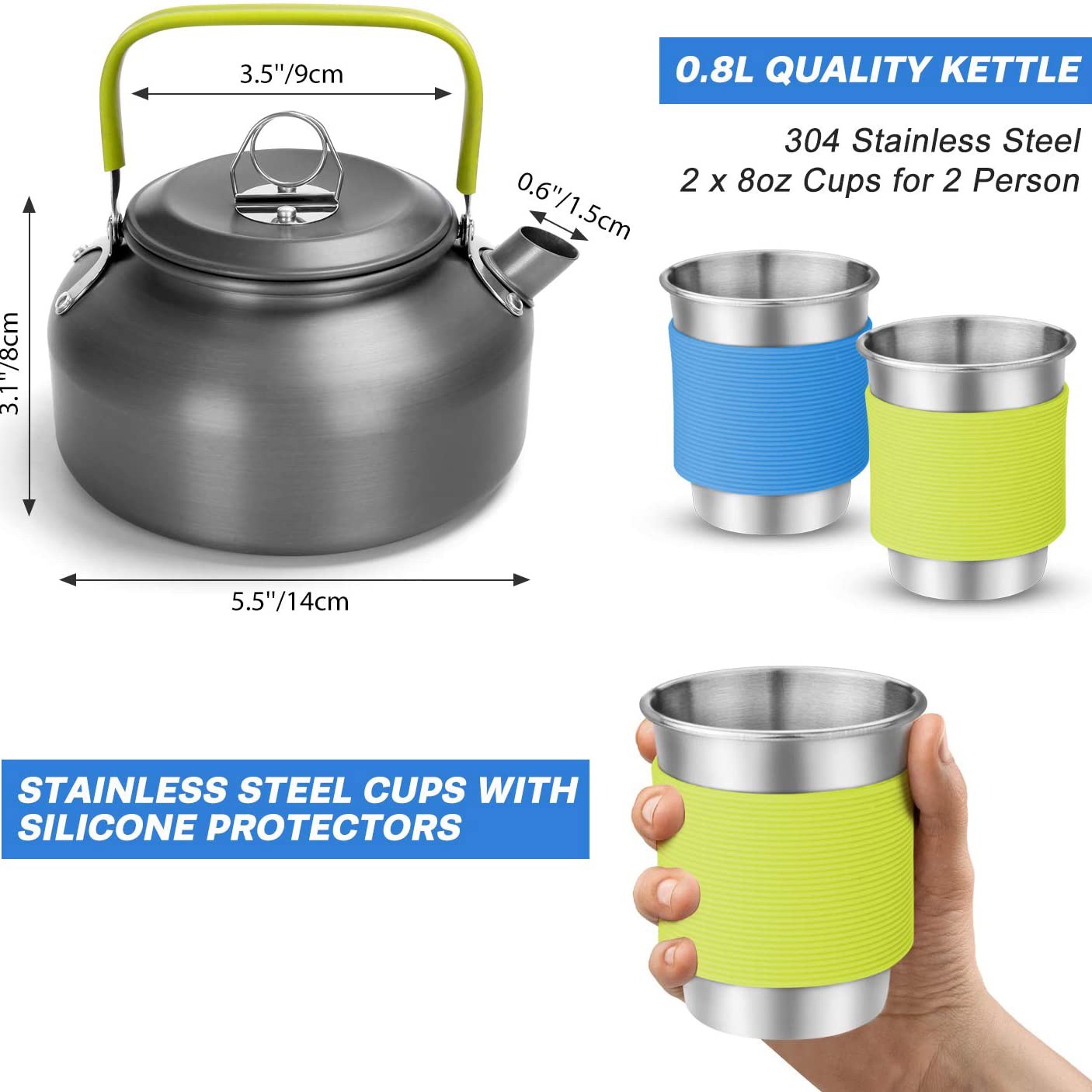 Complete 2-3 Person Camping Co - đánh giá và giá Camping Cooking Pots And Pans