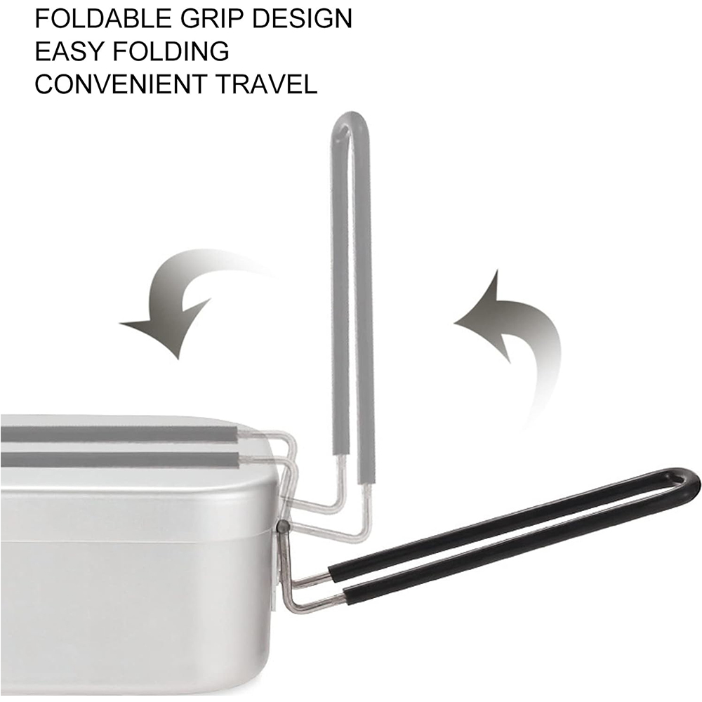800ML Aluminum Lunch Boxes Out - đánh giá và giá Camping Cooking Handle