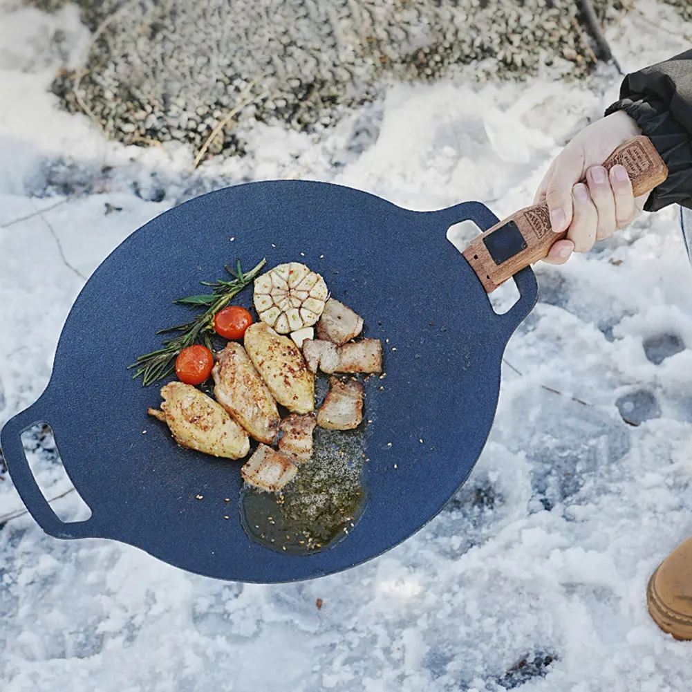 Outdoor Natural Wood Grill Pan - đánh giá và giá Campfire Cooking Anime