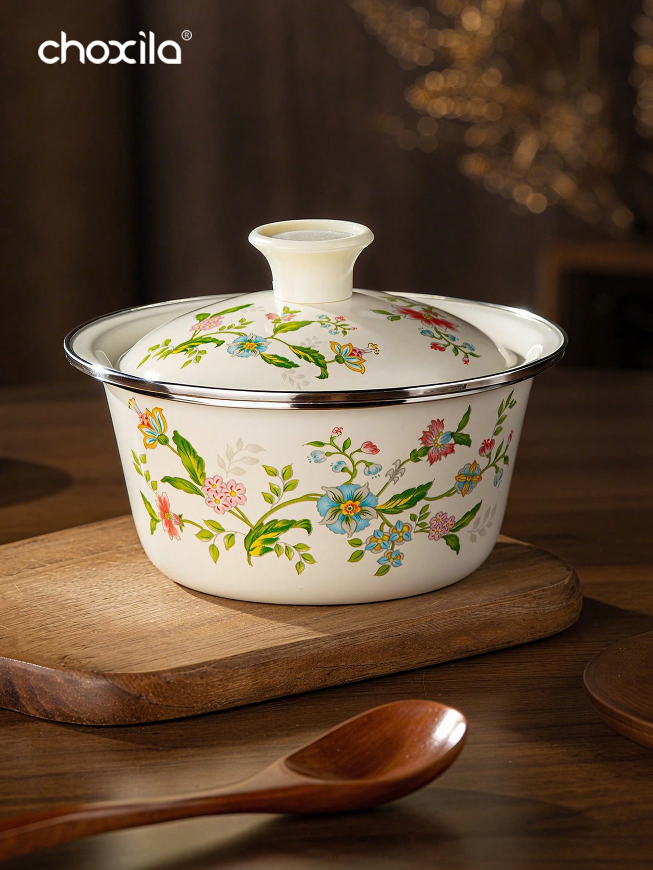 1pc Enamel-Patterned Rice Bowl - đánh giá và giá Camping Cooking Materials
