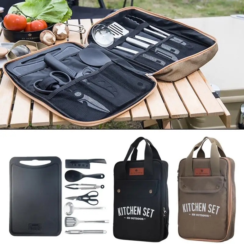 8pcs Camping Kitchen Cookware  - đánh giá và giá Camping Cooking Pots And Pans