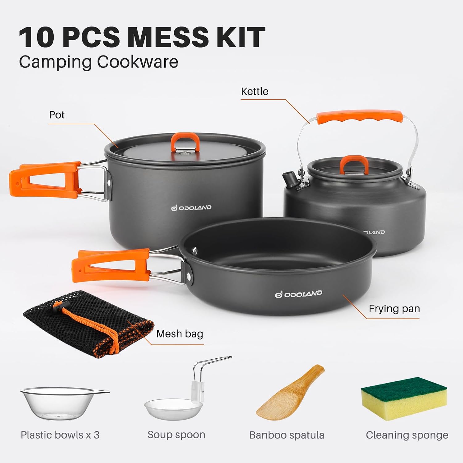 Odoland 10pcs Camping Cookware - đánh giá và giá Camping Cooking Trangia