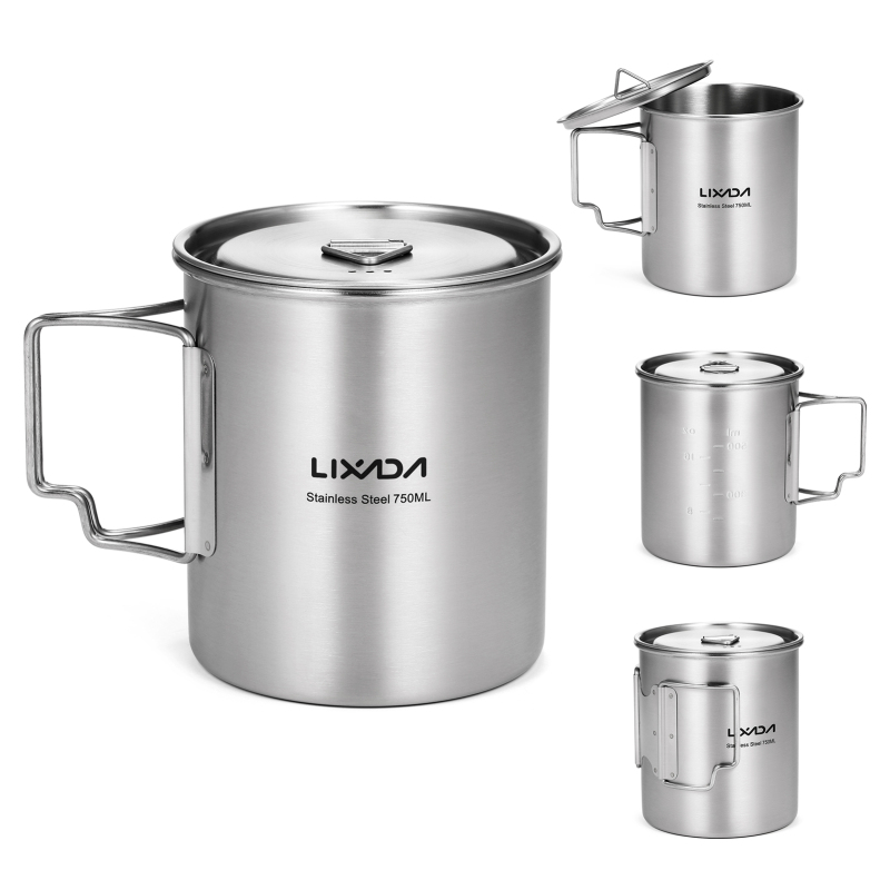 Lixada 750ml Cup Outdoor Stain - đánh giá và giá Camping Cooking Handle
