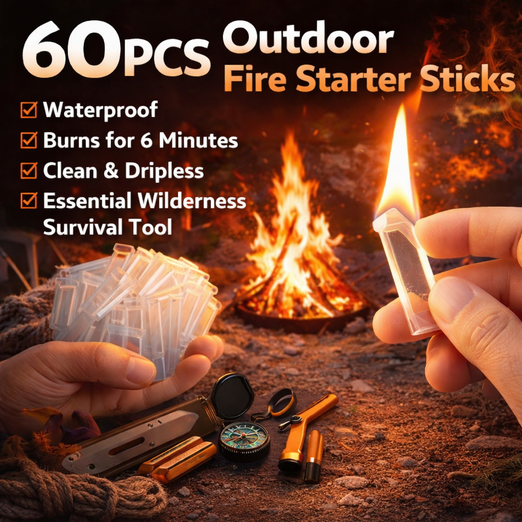 60PCS Waterproof Fire Starter  - đánh giá và giá Camping Cooking Fire