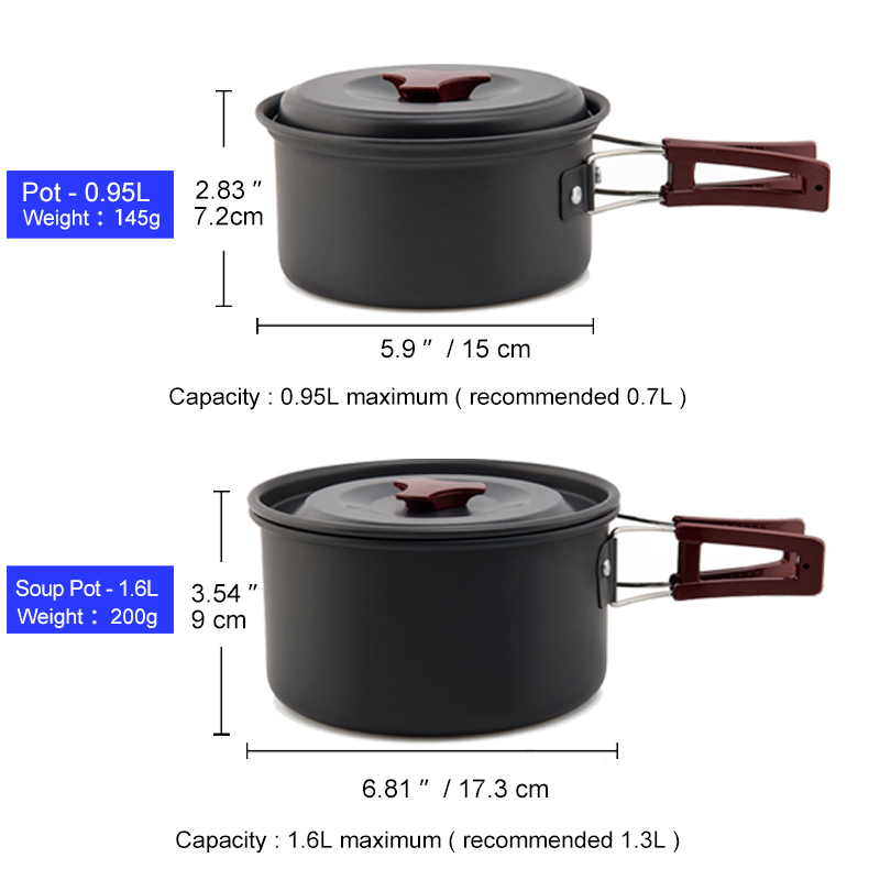 Widesea Camping Cookware Set O - đánh giá và giá Camping Cooking And Dining Set