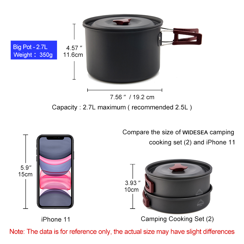 Widesea Camping Cookware Set O - đánh giá và giá Camping Cooking And Dining Set