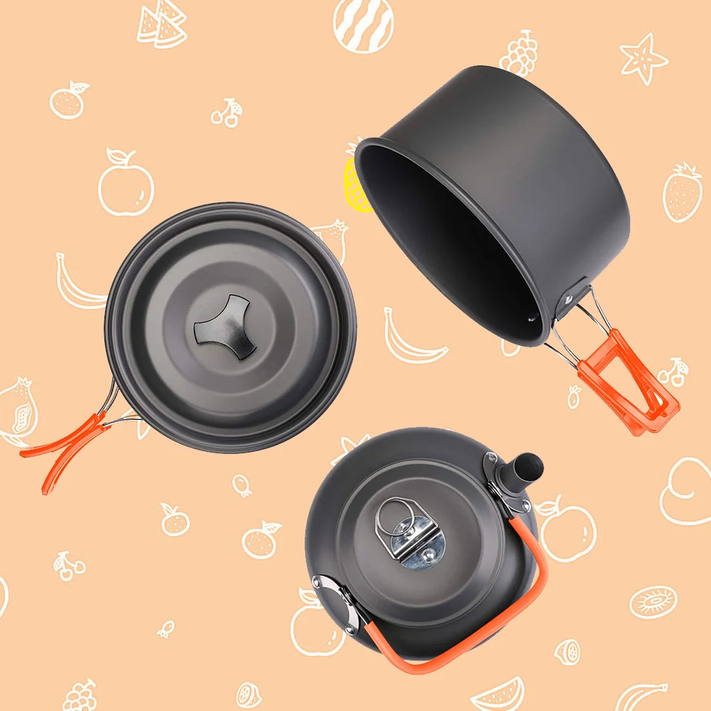 Camping Cookware Kit Kettle Po - đánh giá và giá Camping Cooking Pots And Pans