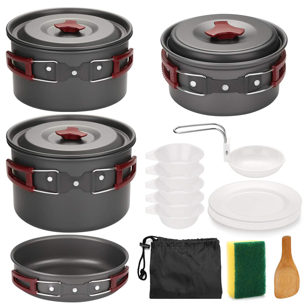 Outdoor Camping Cookware Kit N - đánh giá và giá Camping Cooking Pots And Pans