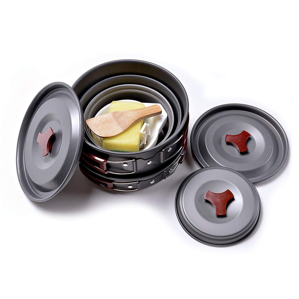 Outdoor Camping Cookware Kit N - đánh giá và giá Camping Cooking Pots And Pans