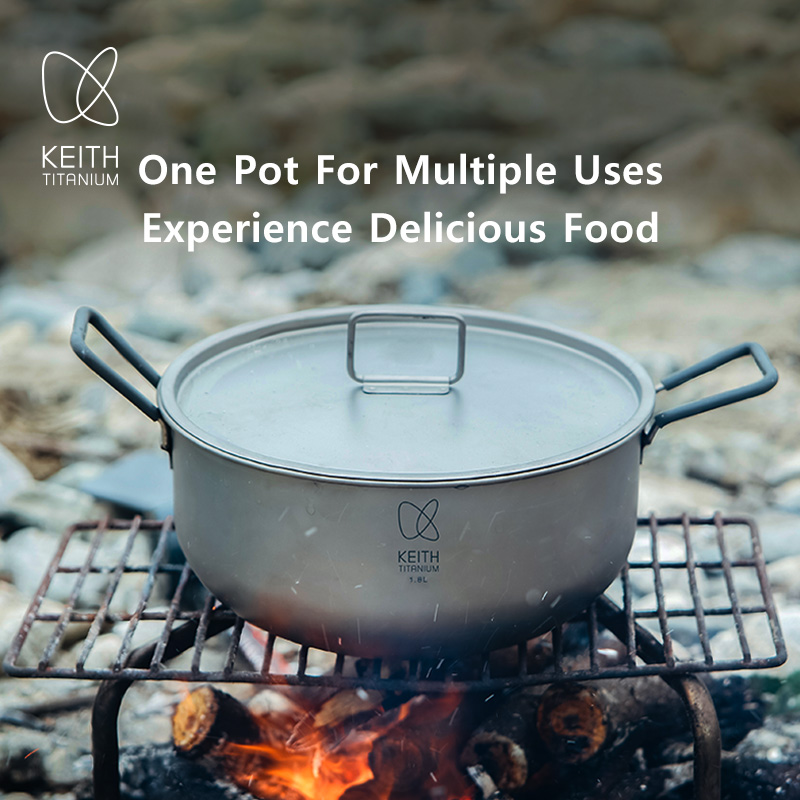 KEITH 1.8L Pure Titanium Cooki - đánh giá và giá Camping Cooking Handle