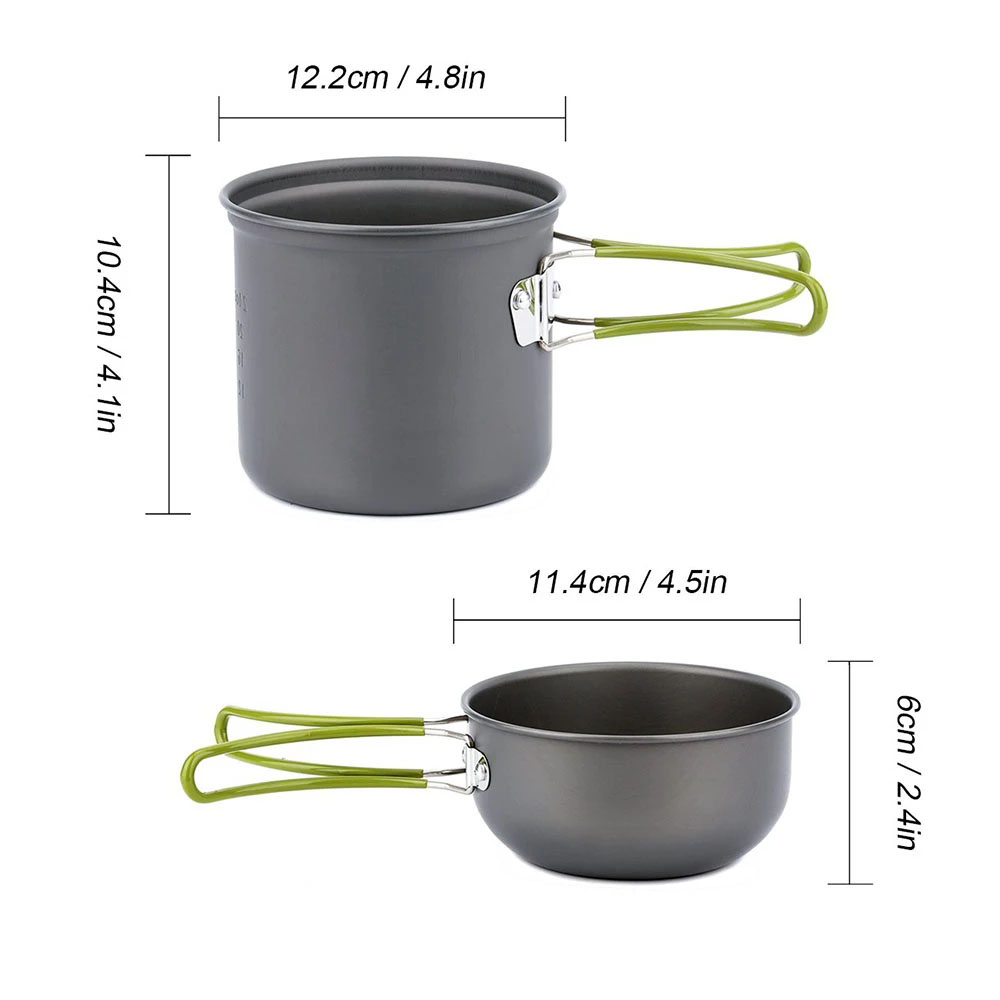 Camping Cookware Kit with Stov - đánh giá và giá Camping Cooking Hardware