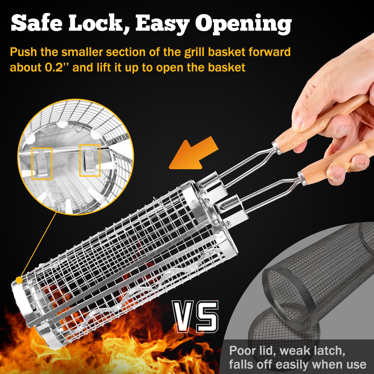 BUYYES Rolling Grill Basket BB - đánh giá và giá Camping Cooking Hardware
