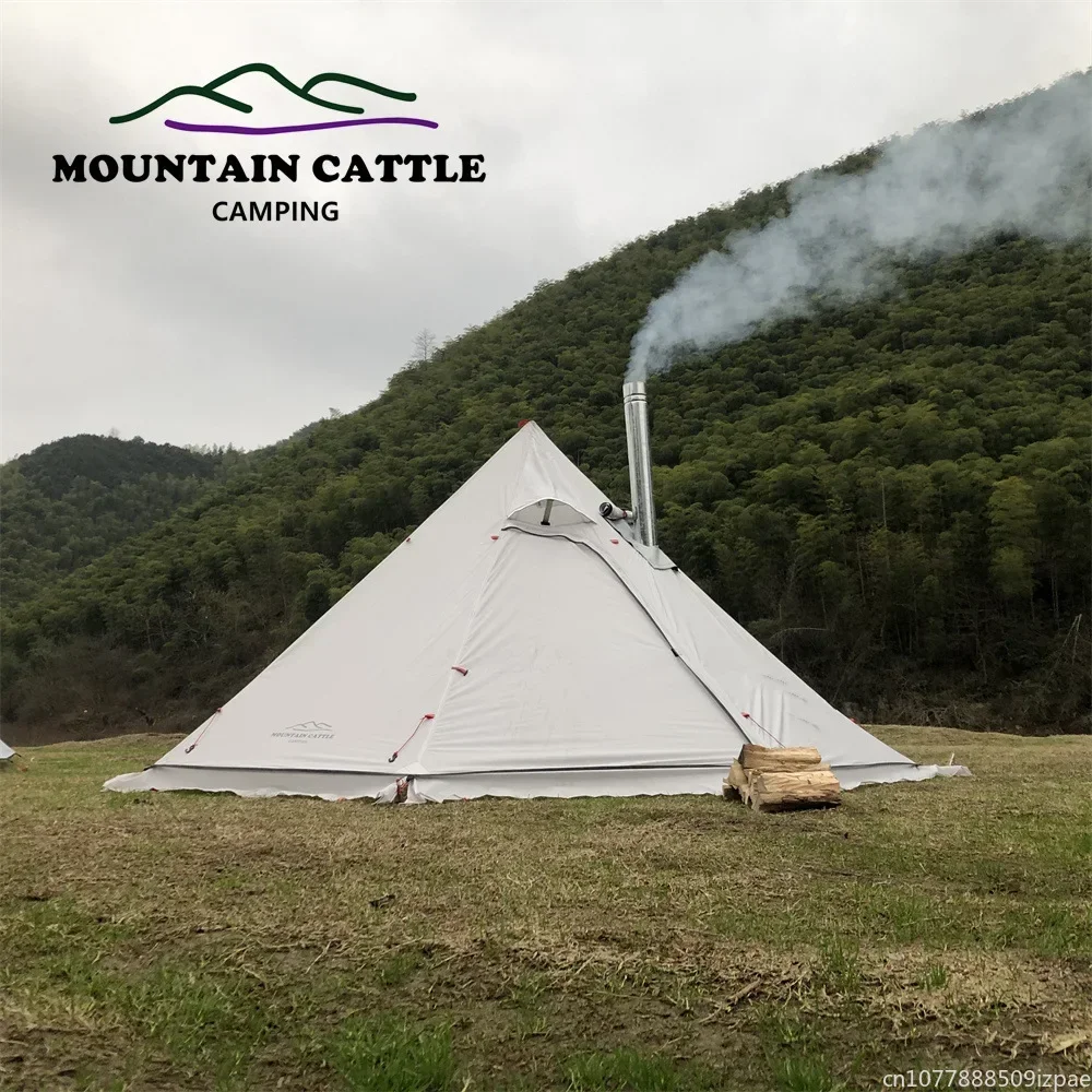 hot Pyramid Tent With Snow Ski - đánh giá và giá Camping Cooking Snow